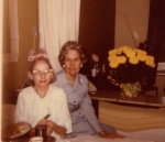 Momma (left) in Nursing Home about 1977